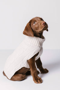 CABLE DOG SWEATER