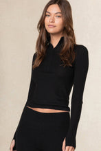 Load image into Gallery viewer, JULIETTE FITTED CASHMERE QUARTER-ZIP