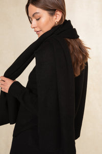 BONNIE RIBBED CASHMERE SCARF