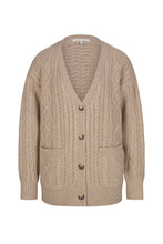 Load image into Gallery viewer, ROWENA CABLE KNIT CASHMERE CARDIGAN