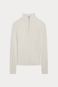 JULIETTE FITTED CASHMERE QUARTER-ZIP