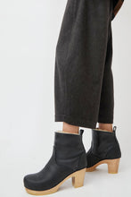 Load image into Gallery viewer, No.6 5&quot; Pull On Shearling Clog Boot on High Heel in Ink Aviator