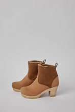 Load image into Gallery viewer, No.6 5&quot; Pull on Shearling Clog Boot on High Heel in Copper