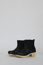 Load image into Gallery viewer, No.6 5&quot; Pull on Shearling Clog Boot on Mid Heel in Black Suede