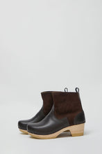 Load image into Gallery viewer, No.6 5&quot; Pull on Shearling Clog Boot on Mid Heel in Umber