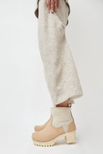 Load image into Gallery viewer, No.6 5&quot; Pull On Shearling Clog Boot on Mid Tread in Bone Suede on White Base