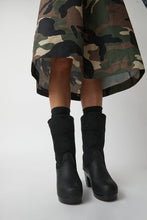 Load image into Gallery viewer, No.6 9&quot; Pull On Shearling Clog Boot on High Heel in Black Suede on Black Base