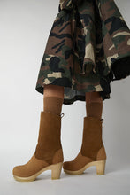 Load image into Gallery viewer, No.6 9&quot; Pull On Shearling Clog Boot on High Heel in Copper