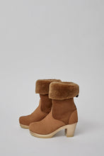 Load image into Gallery viewer, No.6 9&quot; Pull On Shearling Clog Boot on High Heel in Copper