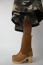 Load image into Gallery viewer, No.6 9&quot; Pull On Shearling Clog Boot on High Heel in Copper