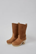 Load image into Gallery viewer, No.6 9&quot; Pull On Shearling Clog Boot on High Heel in Copper