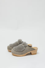 Load image into Gallery viewer, No.6 Billie Fur Clog on Mid Heel in Mist