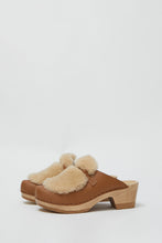 Load image into Gallery viewer, No.6 Billie Fur Clog on Mid Heel in Palomino