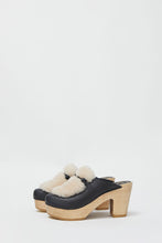 Load image into Gallery viewer, No.6 Billie Fur Clog on Platform in Indigo and Bone