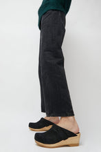 Load image into Gallery viewer, No.6 Bridget Clog on Mid Wedge in Black Suede