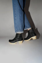 Load image into Gallery viewer, No.6 5&quot; Leather Clog Buckle Boot on Mid Heel in Black