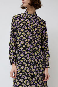 No.6 Campden Dress in Black and Lilac Primrose