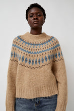 Load image into Gallery viewer, No.6 Cardiff Sweater in Camel and Blue