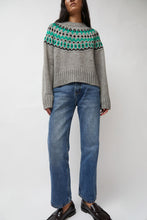 Load image into Gallery viewer, No.6 Cardiff Sweater in Grey and Green