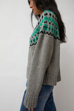 Load image into Gallery viewer, No.6 Cardiff Sweater in Grey and Green