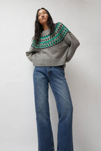 Load image into Gallery viewer, No.6 Cardiff Sweater in Grey and Green