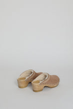 Load image into Gallery viewer, No.6 Dakota Shearling Clog on Mid Heel in Fawn Suede and Bone