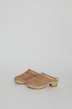 Load image into Gallery viewer, No.6 Dakota Shearling Clog on Mid Heel in Fawn Suede and Bone