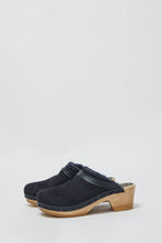 Load image into Gallery viewer, No.6 Dakota Shearling Clog on Mid Heel in Navy and Night