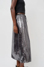 Load image into Gallery viewer, No.6 Inez Skirt in Silver Pony Hair