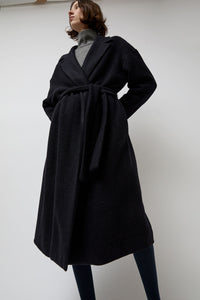 No.6 Ingrid Wrap Coat in Black