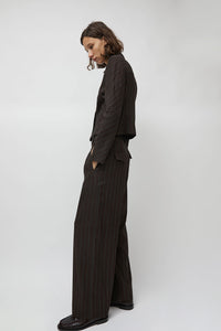 No.6 Kent Pant in Brown Stripe