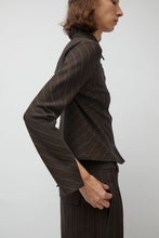 Load image into Gallery viewer, No.6 Linn Shirt in Brown Stripe