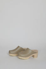 Load image into Gallery viewer, No.6 Liza Clog on Mid Tread in Clay with Bone Shearling