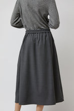 Load image into Gallery viewer, No.6 Nic Skirt in Solid Grey Wool