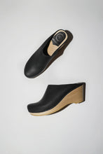 Load image into Gallery viewer, No.6 New School Clog on Wedge in Black