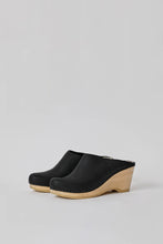 Load image into Gallery viewer, No.6 New School Clog on Wedge in Black