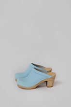 Load image into Gallery viewer, No.6 Old School Clog on High Heel in Light Blue