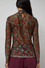 Load image into Gallery viewer, No.6 Rosa Turtleneck in Wine Garden Lace