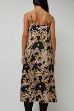 Load image into Gallery viewer, No.6 Sam Slip Dress in Black Pansy