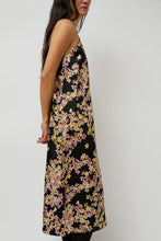 Load image into Gallery viewer, No.6 Sam Slip Dress in Black Pansy