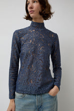 Load image into Gallery viewer, No.6 Scout Turtleneck in Indigo Lace