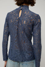 Load image into Gallery viewer, No.6 Scout Turtleneck in Indigo Lace