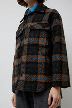 Load image into Gallery viewer, No.6 Wilson Jacket in Brown Black and Blue Plaid Boucle