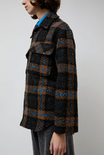 Load image into Gallery viewer, No.6 Wilson Jacket in Brown Black and Blue Plaid Boucle