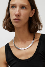 Load image into Gallery viewer, Numbering Rectangle Chain Link Necklace in Silver