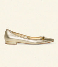 Load image into Gallery viewer, ODETTE BALLET FLAT -- GOLD METALLIC NAPPA