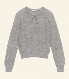 OPHIRA SWEATER -- LIGHT HEATHER GREY