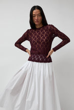 Load image into Gallery viewer, No.6 Ash Tee in Bordeaux Lace