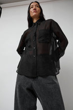 Load image into Gallery viewer, No.6 Lake Shirt in Black Organza