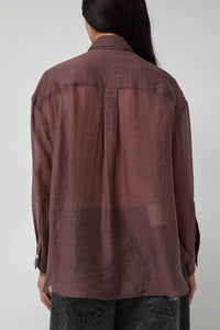 No.6 Lake Shirt in Plum Organza